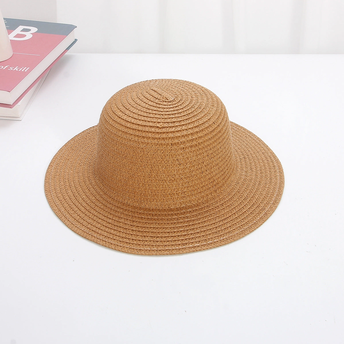 29cm Children's Flat-Brim Straw Hat Summer