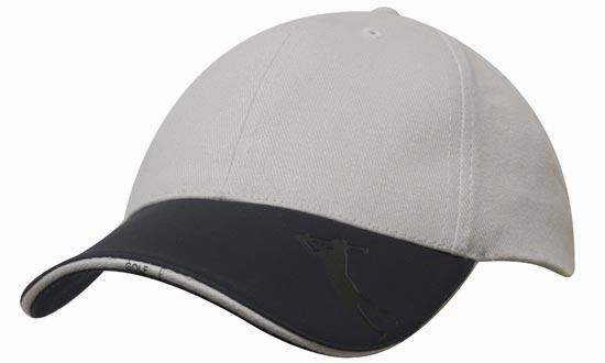 6 Panel BHC Golf Cap Embossed Peak - Custom Embroidered