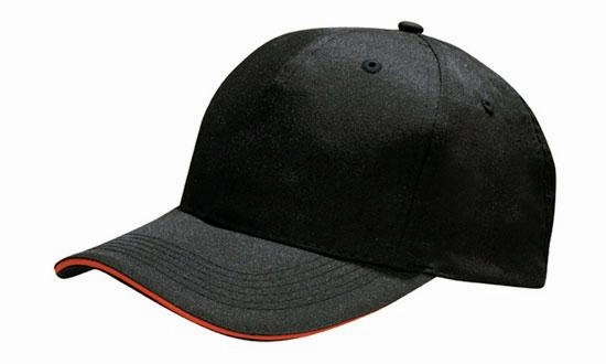 6 Panel Cap Breathable P-Twill with Sandwich - Custom Embroidered