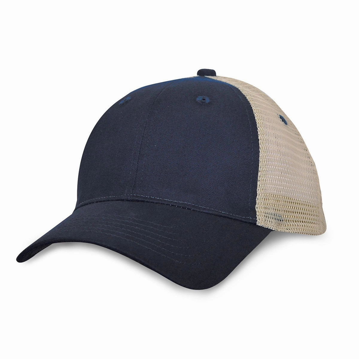 6 Panel Light Brushed Trucker Cap