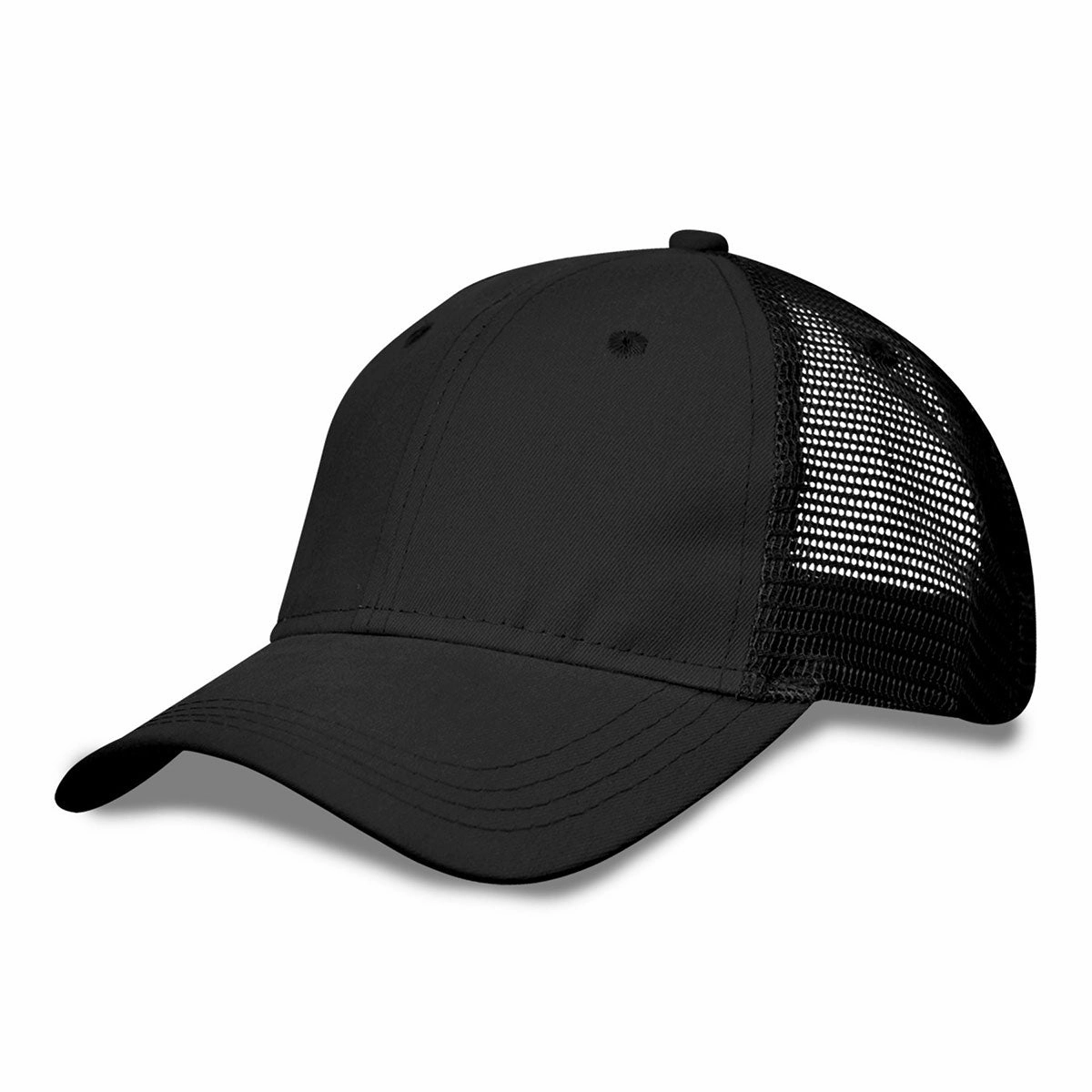 6 Panel Light Brushed Trucker Cap