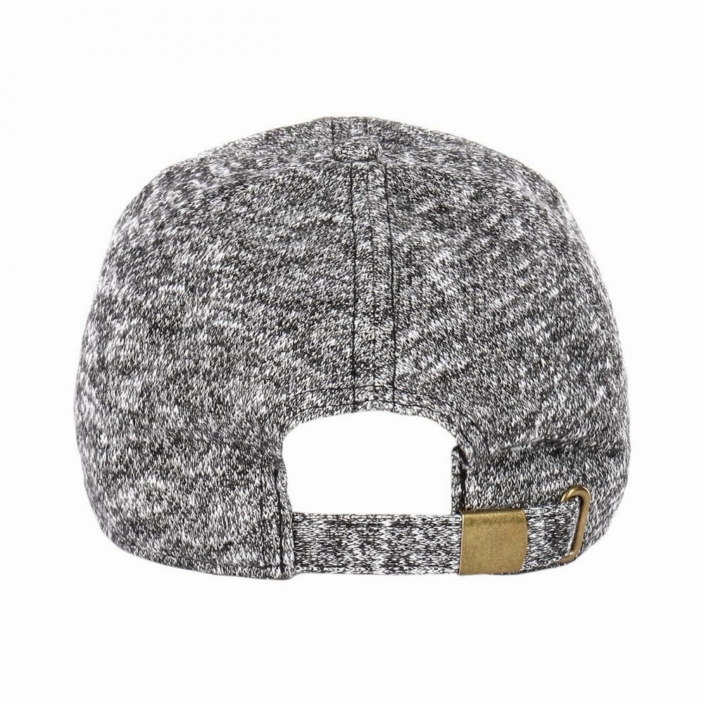 6 Panel Low Profile Soft Marled Cotton Curved Visor Baseball Cap with Buckle Back Closure