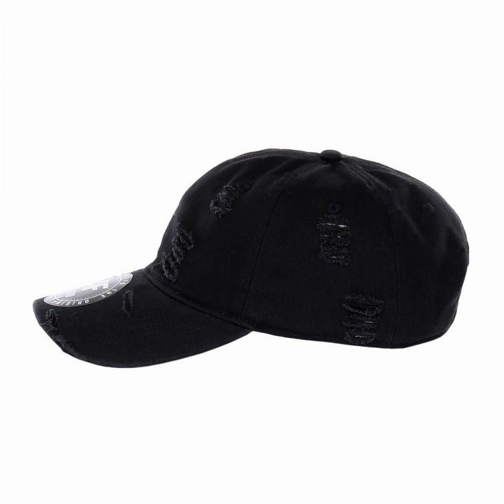 6 Panel Low Profile Vintage Distressed Curved Visor Buckle Back Closure
