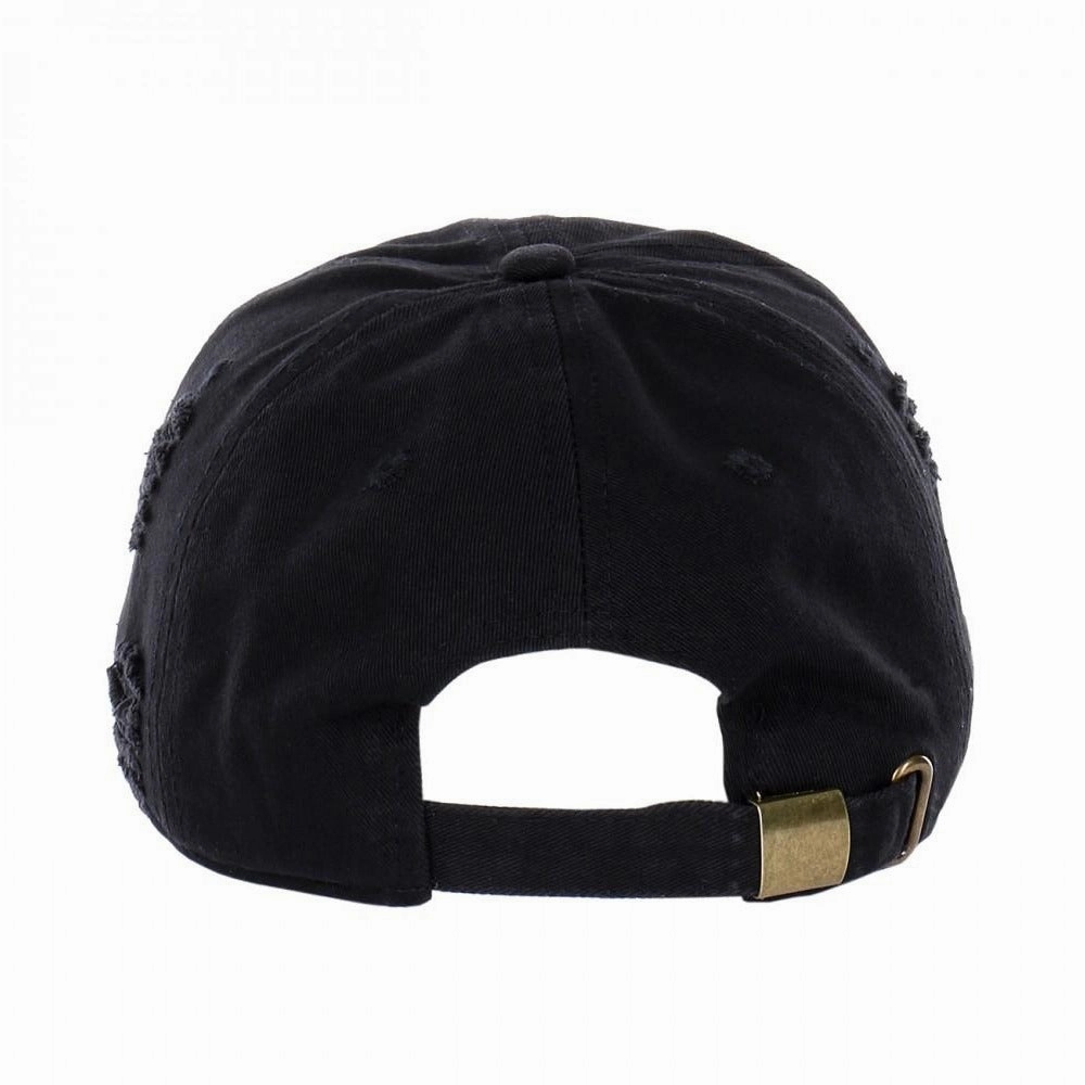 6 Panel Low Profile Vintage Distressed Curved Visor Buckle Back Closure