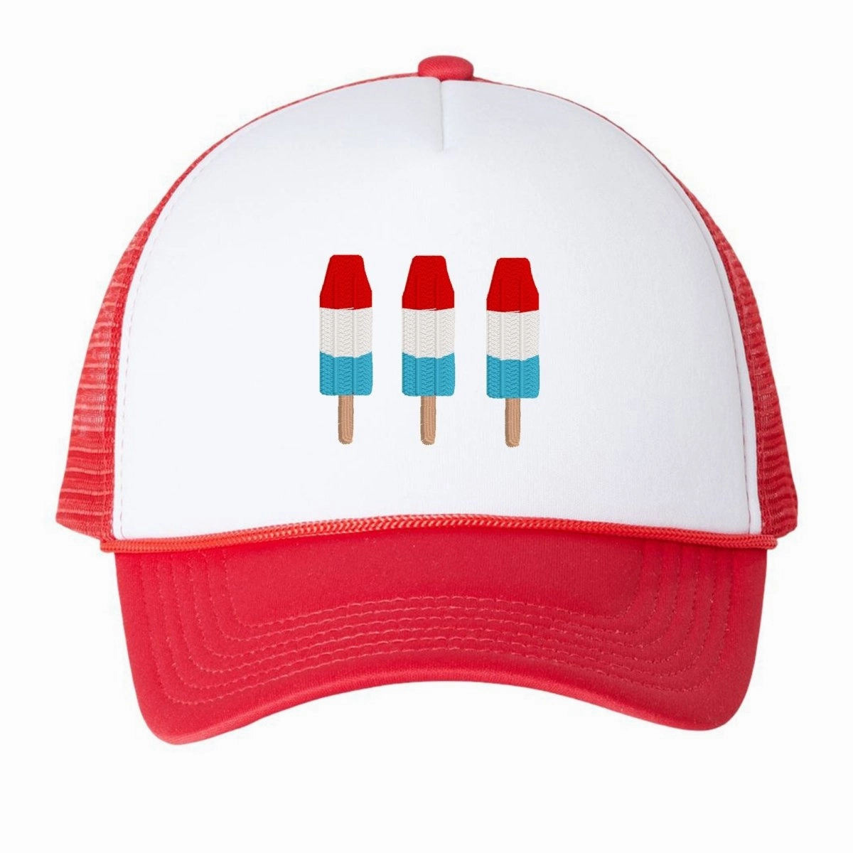 'Patriotic Popsicles' Embroidered Trucker Hat