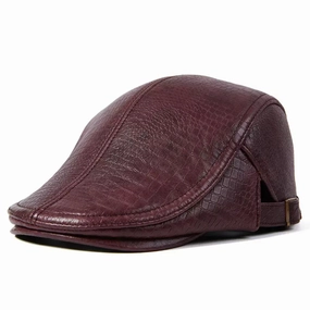 Aberdeen Genuine Leather Duckbill Flat Cap