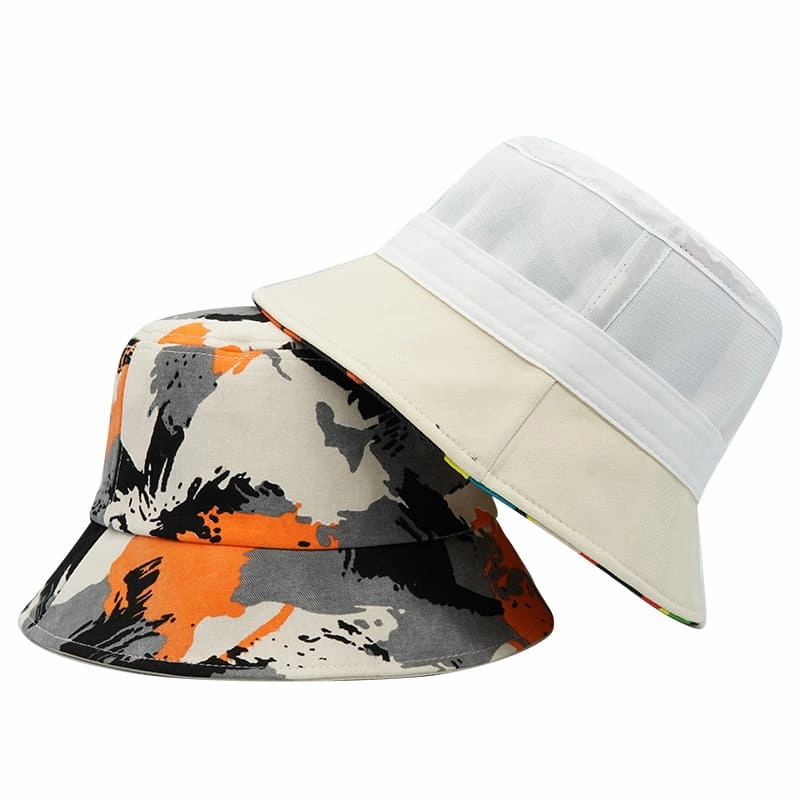Abstract Reversible Cotton Bucket Hat