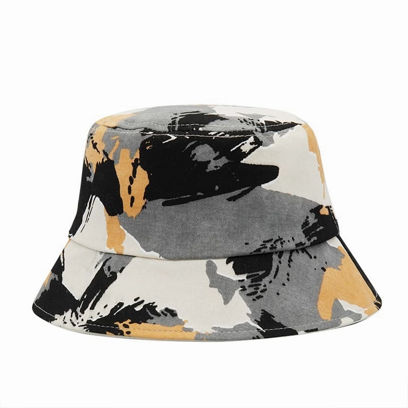 Abstract Reversible Cotton Bucket Hat