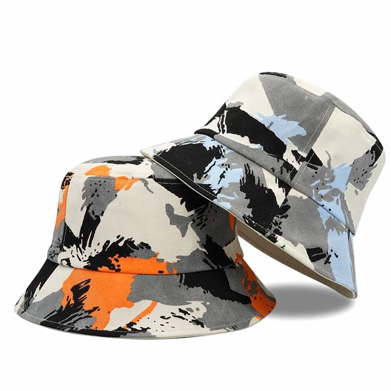 Abstract Reversible Cotton Bucket Hat