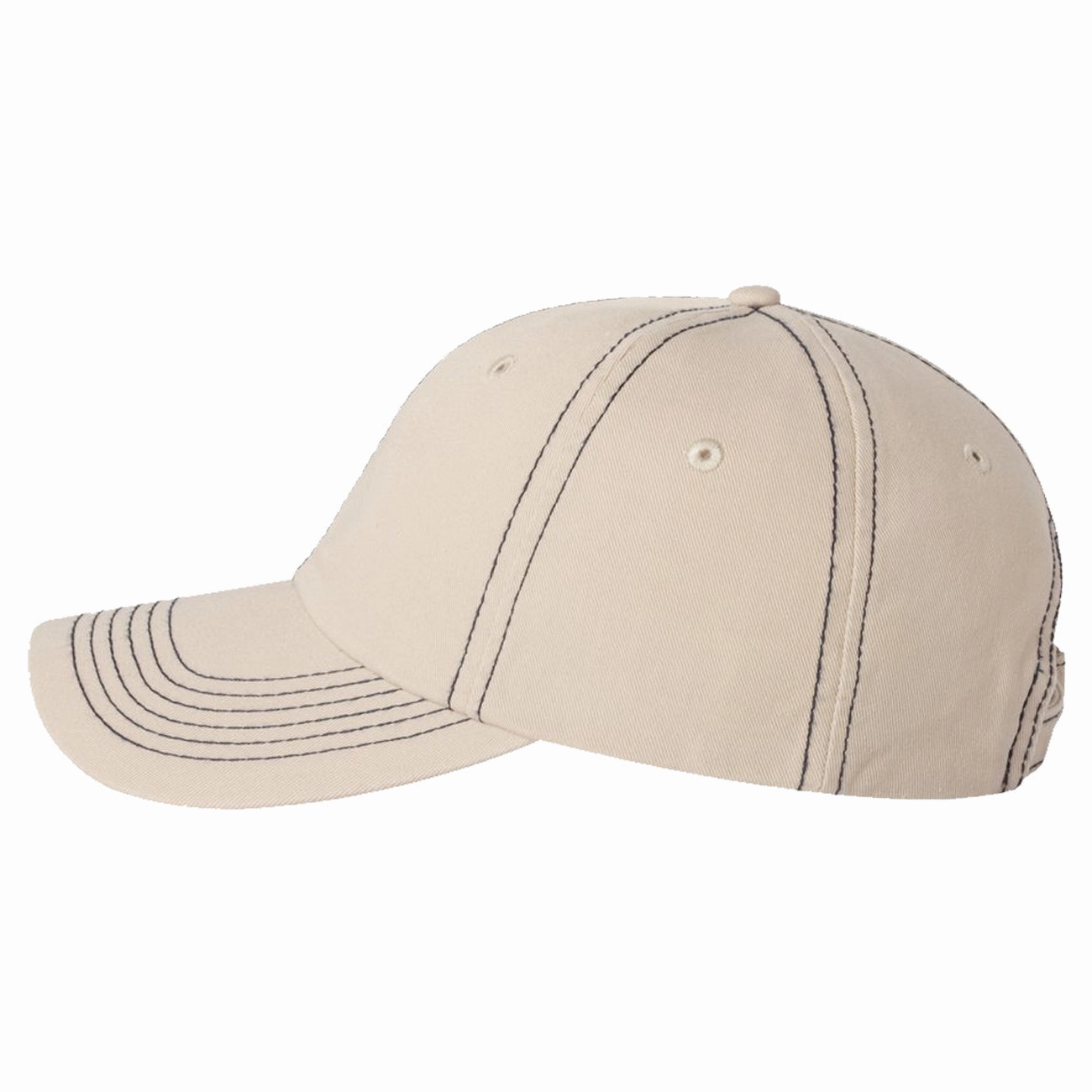 Adult Bio-Washed Cotton Unstructured Dad Hat w/ Adjustable Strapback
