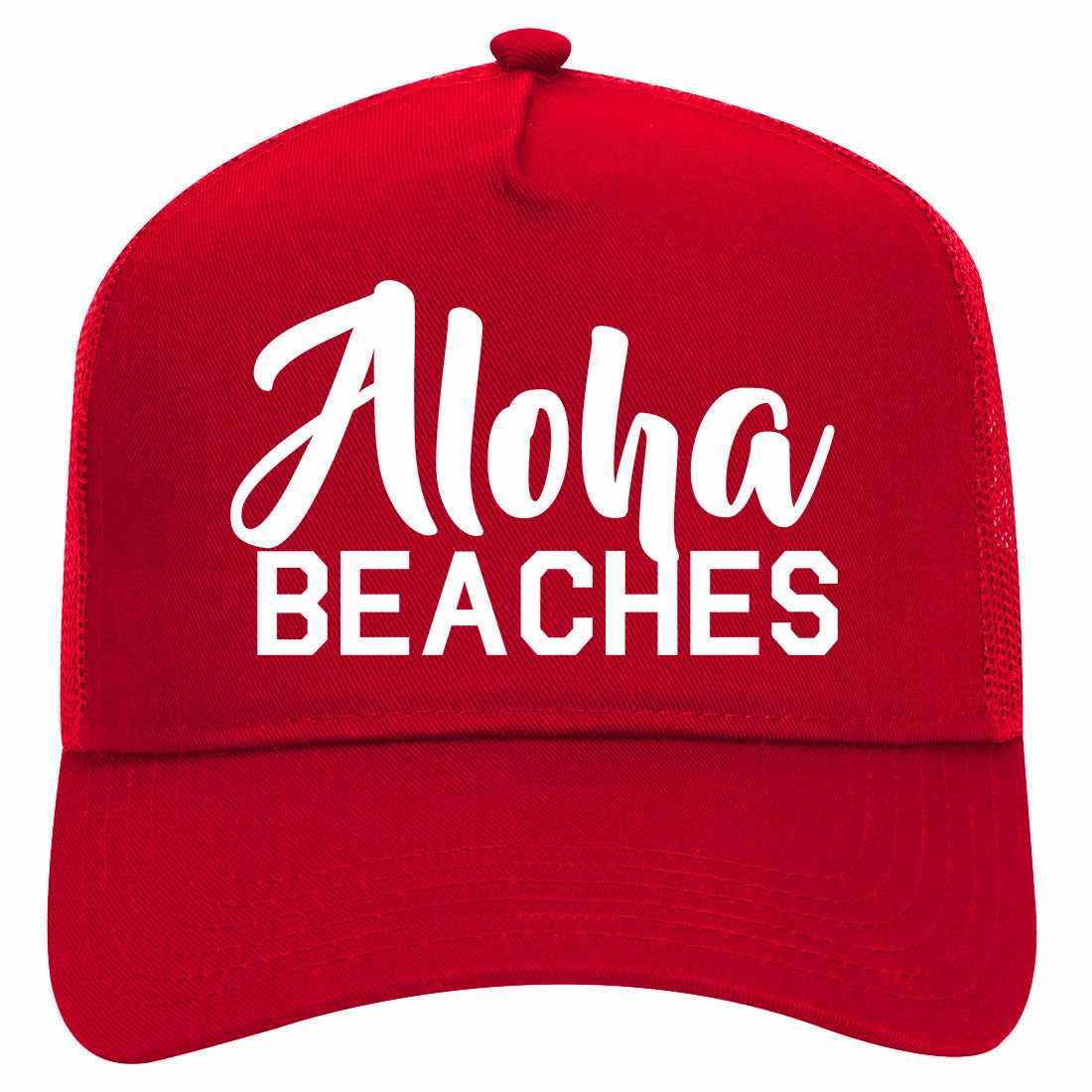 Aloha Beaches Retro Adult 5 Panel Mesh Trucker Hat