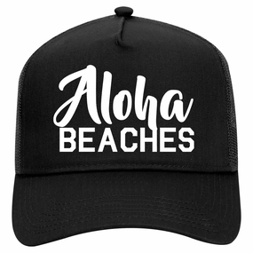 Aloha Beaches Retro Adult 5 Panel Mesh Trucker Hat
