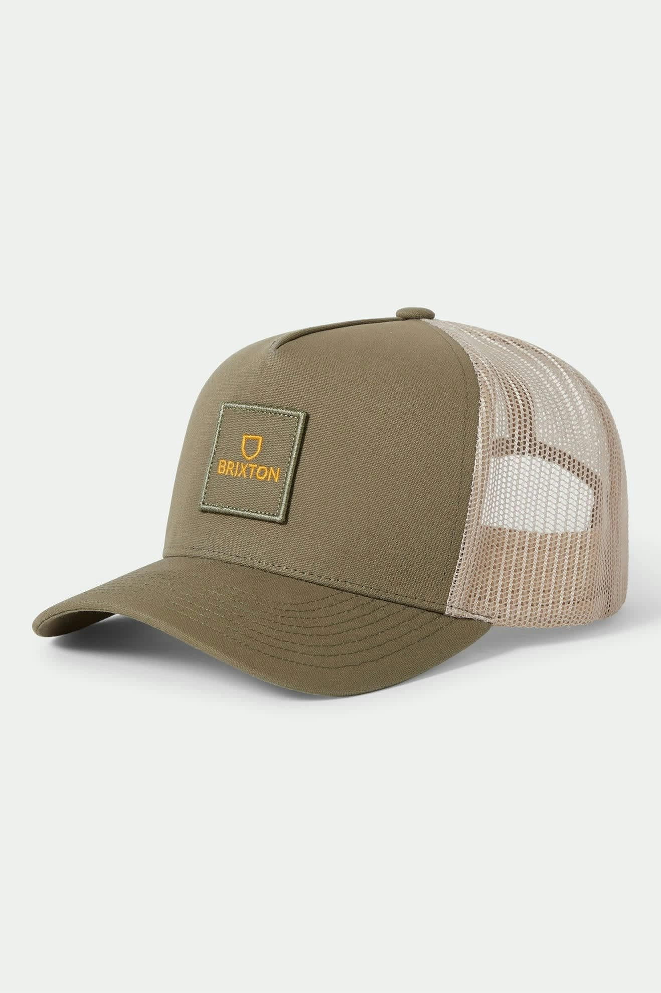 Alpha Block NetPlus Trucker Hat - Ivy Green/Sand