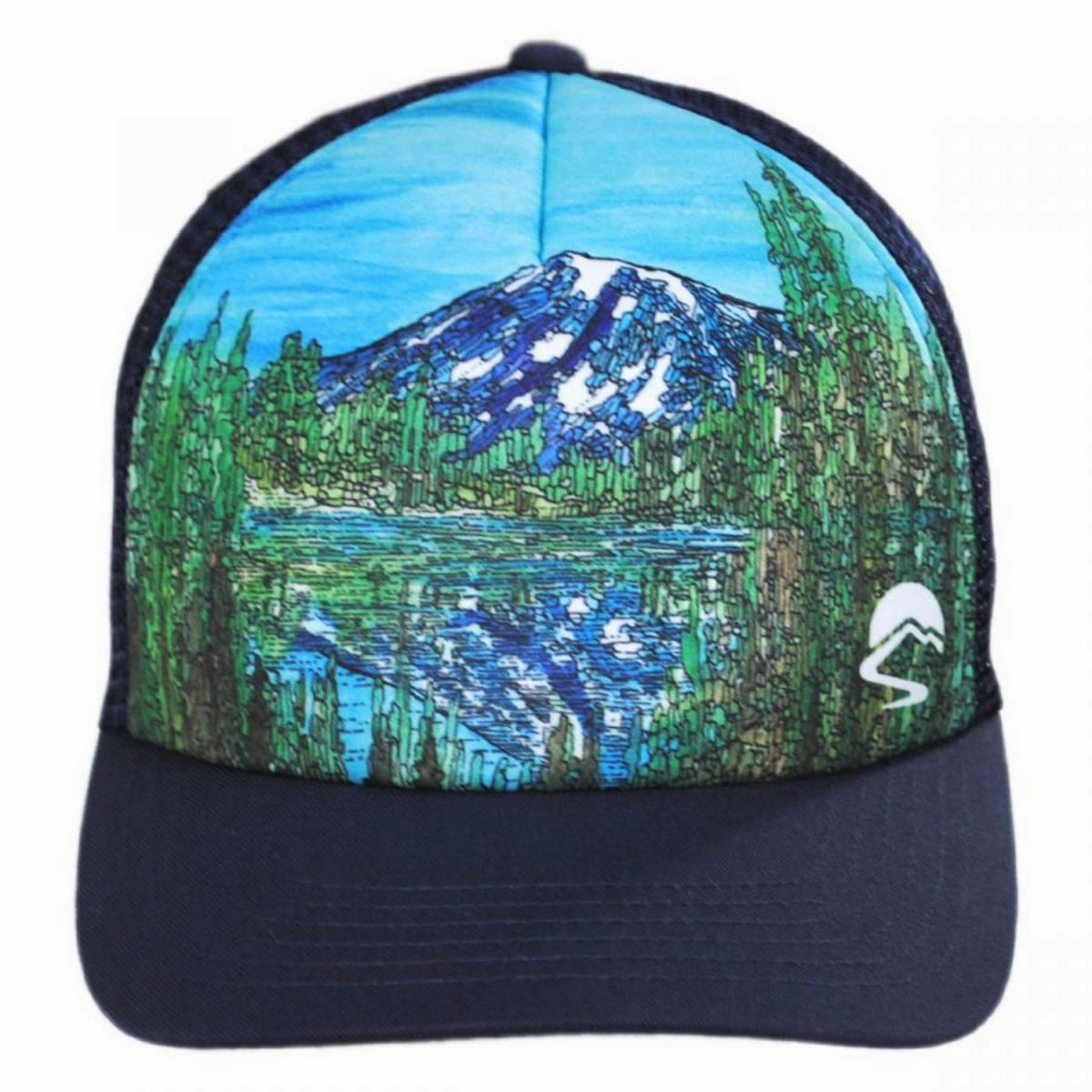 Alpine Reflection Trucker Snapback Baseball Cap