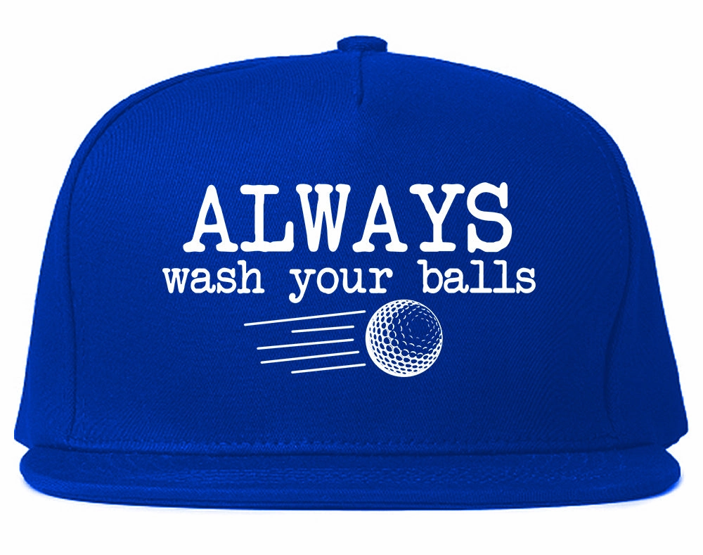 Always Wash Your Balls Funny Golf Mens Snapback Hat