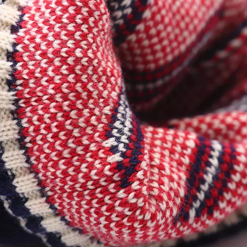 American Flag Pom Pom Beanie