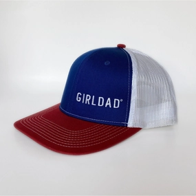 American Girldad? Red White & Blue Embroidered Trucker Hat