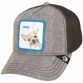 Amigo Herringbone Mesh Trucker Snapback Baseball Cap