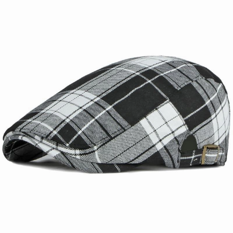 Anglet Tartan Cotton Flat Cap