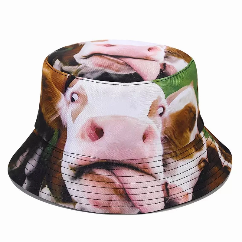 Animal Faces Reversible Bucket Hat