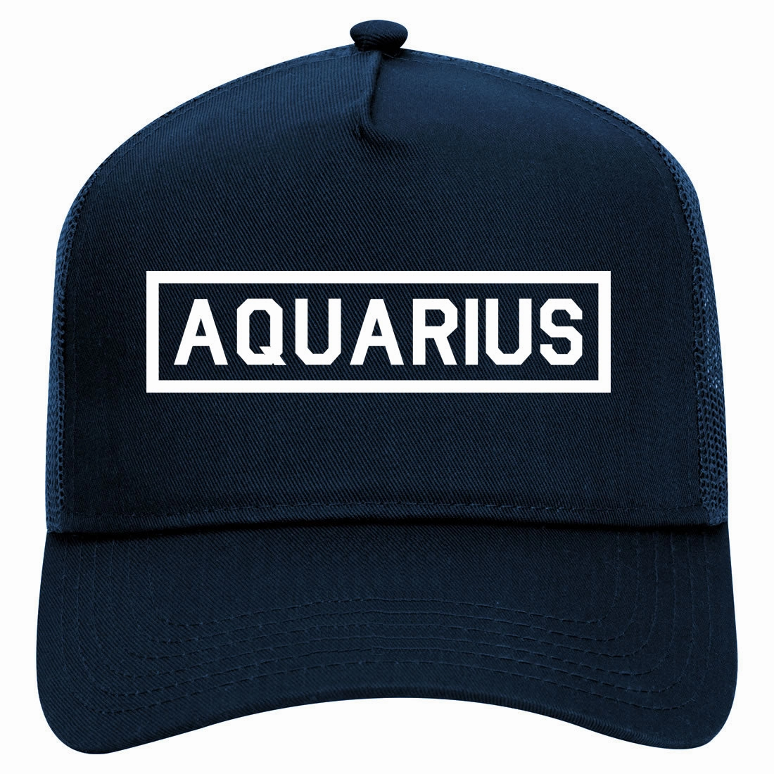 Aquarius Horoscope Astrology Sign Retro Adult 5 Panel Mesh Trucker Hat