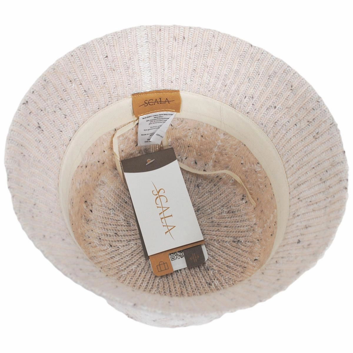 Aran Cable Knit Wool Blend Bucket Hat