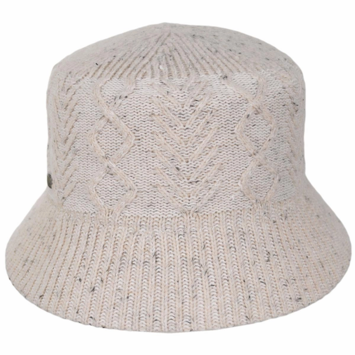 Aran Cable Knit Wool Blend Bucket Hat
