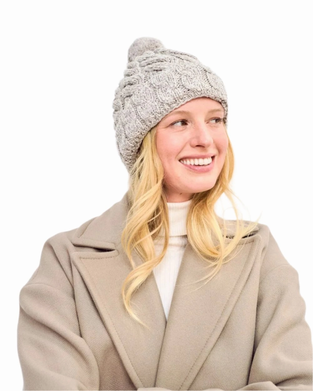 Aran Chunky Knit Bobble Hat