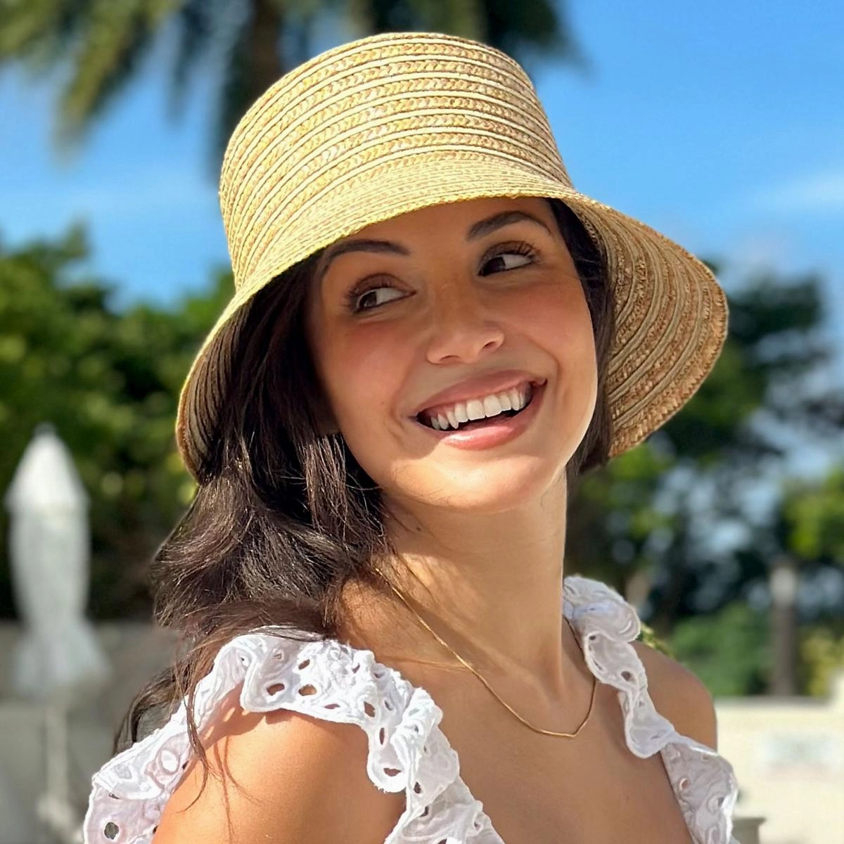 Aria Milan Straw Bucket Hat
