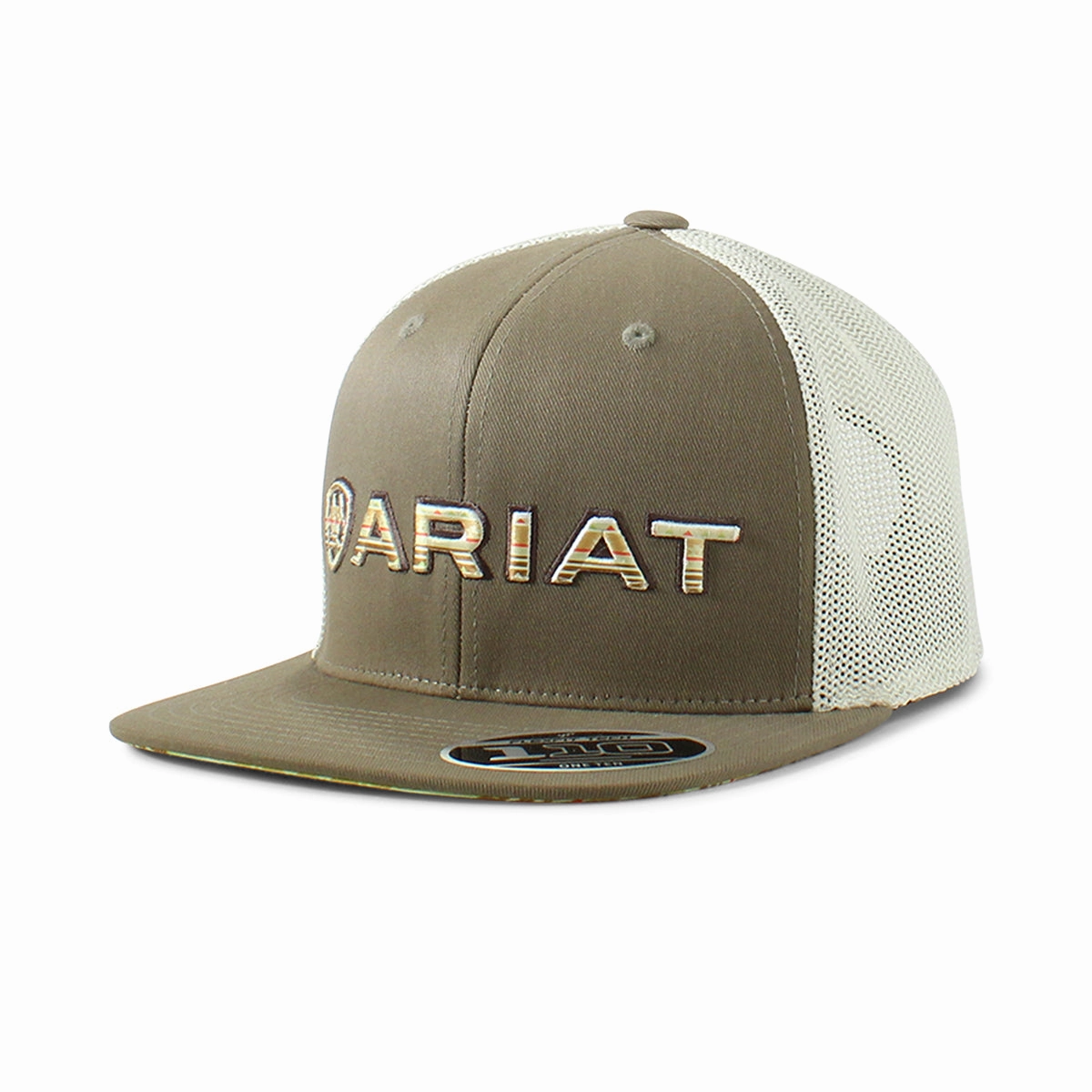 Ariat Flat Bill Logo Mesh Snapback Cap