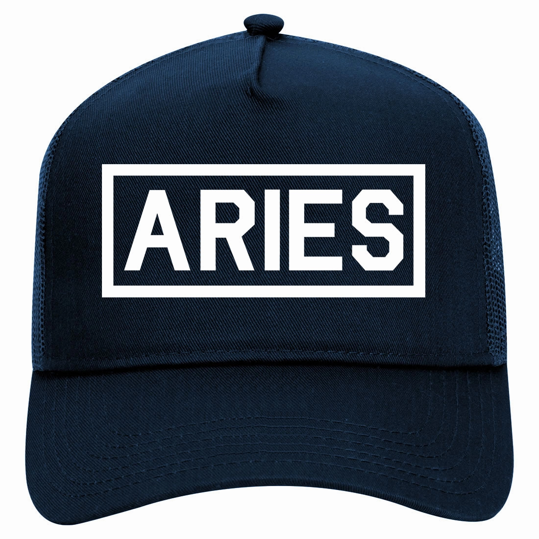 Aries Horoscope Sign Retro Adult 5 Panel Mesh Trucker Hat