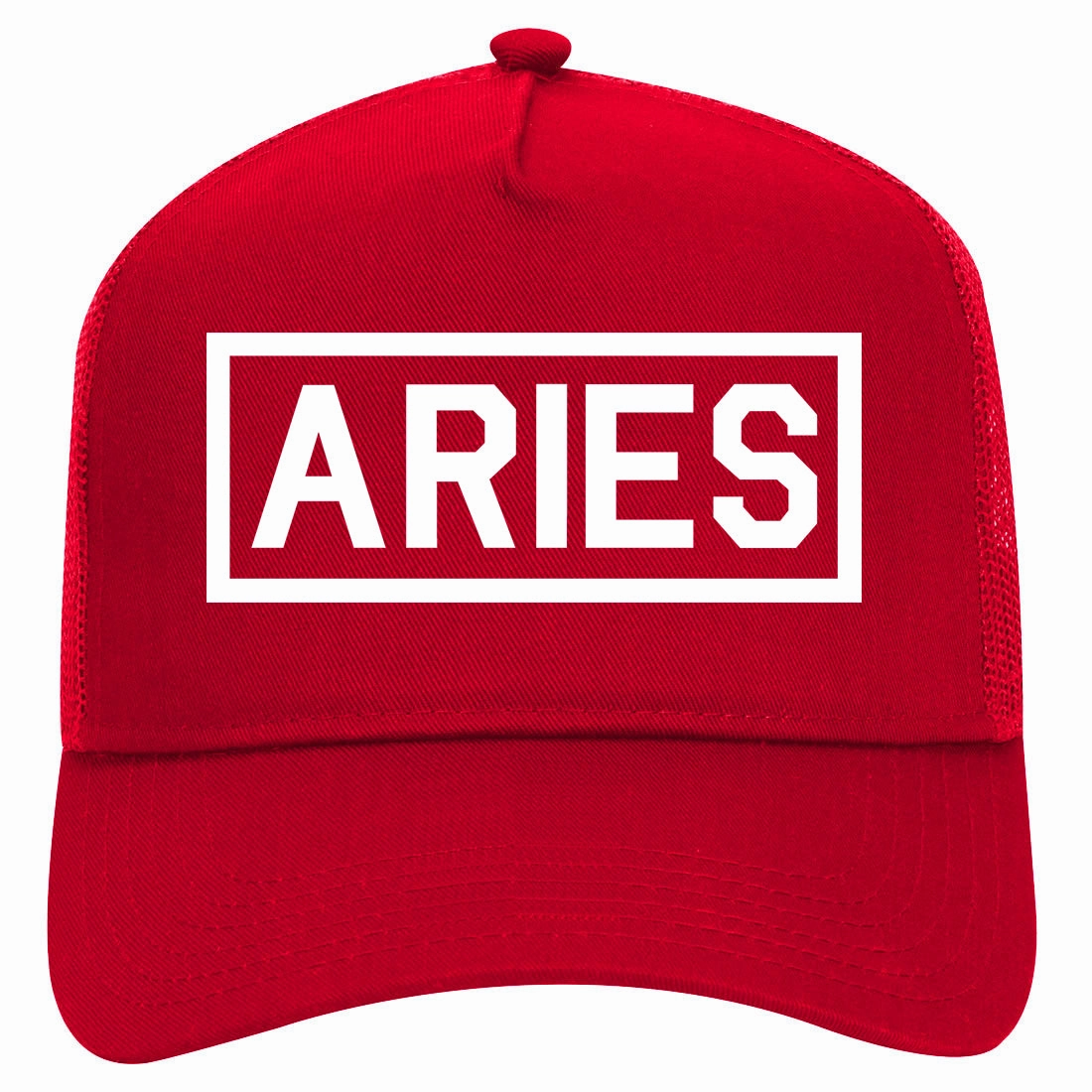 Aries Horoscope Sign Retro Adult 5 Panel Mesh Trucker Hat