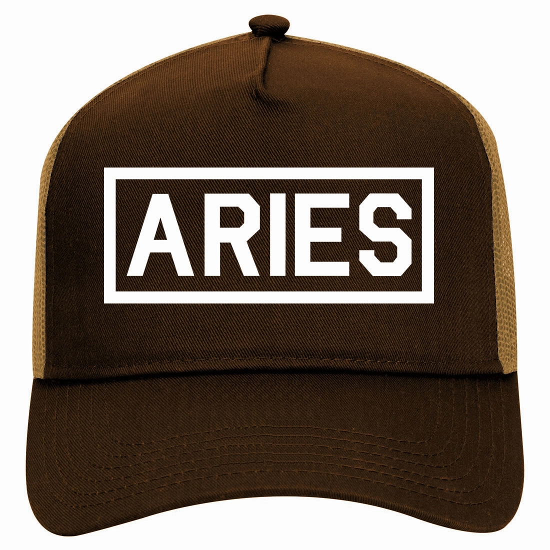 Aries Horoscope Sign Retro Adult 5 Panel Mesh Trucker Hat