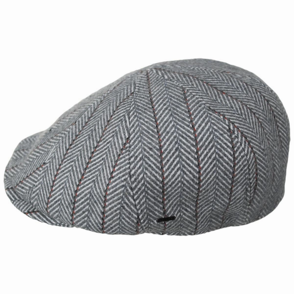Arley Wool Blend Herringbone 8 Panel Cap