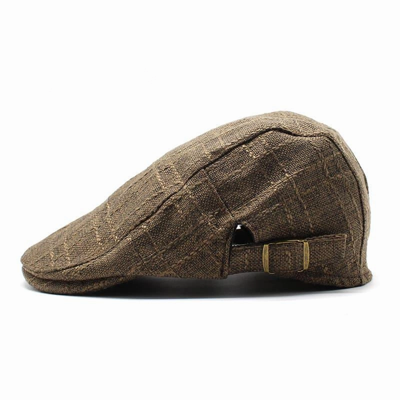 Arlington Plaid Cotton Flat Cap