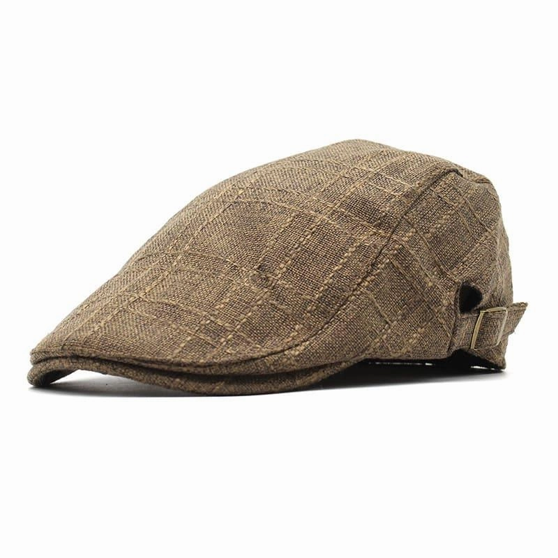 Arlington Plaid Cotton Flat Cap