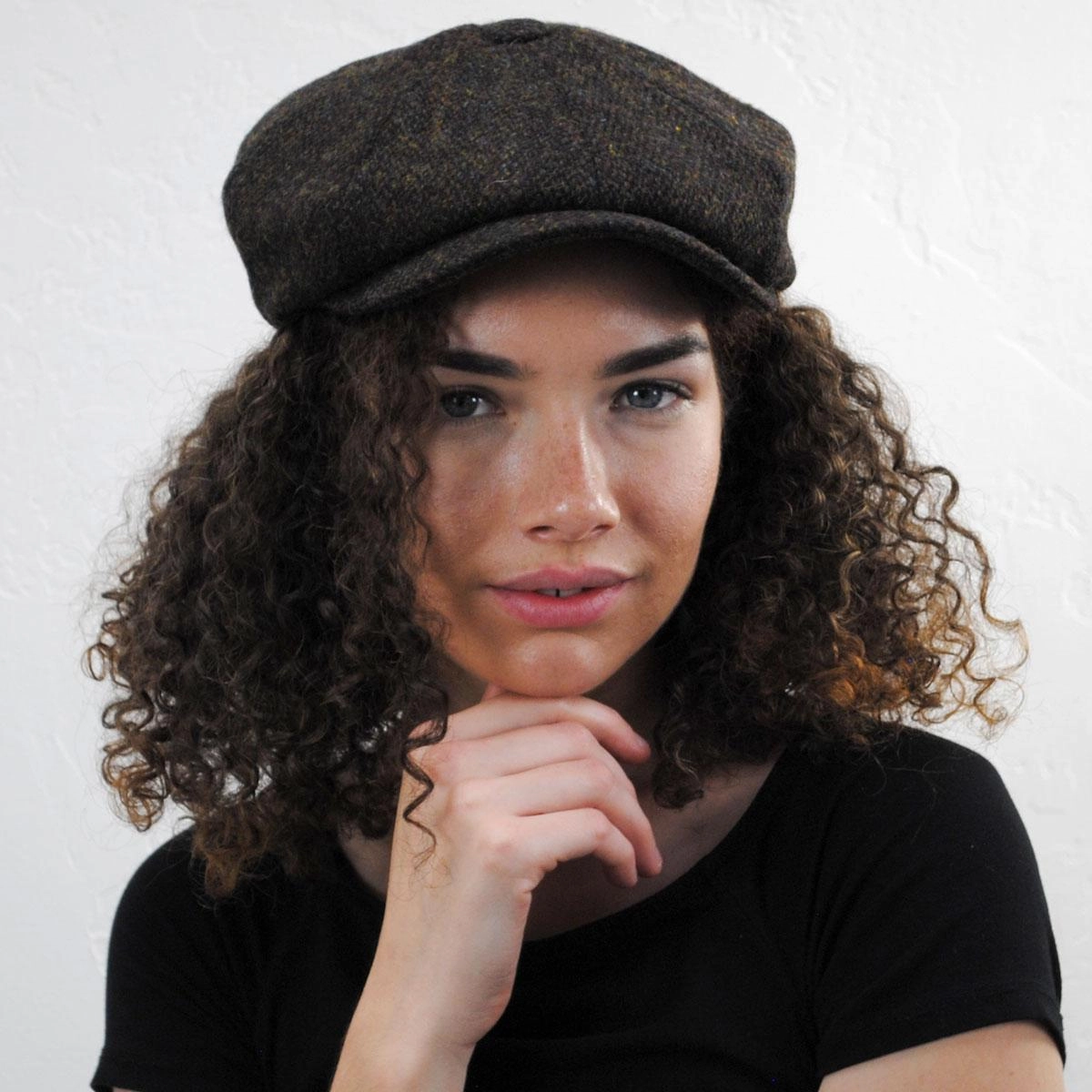 Arnol Harris Tweed Wool Newsboy Cap