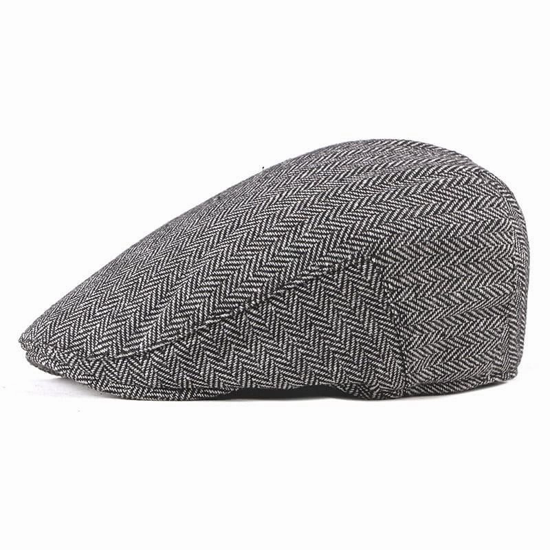 Asis Herringbone Cotton Flat Cap