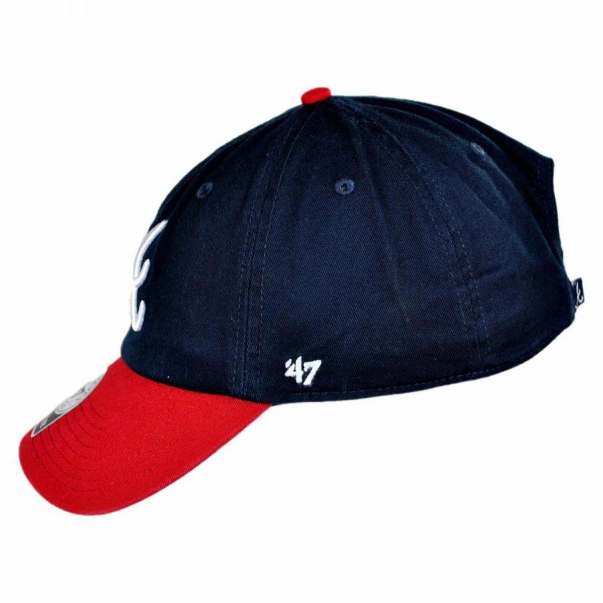 Atlanta Braves MLB Clean Up Strapback Baseball Cap Dad Hat