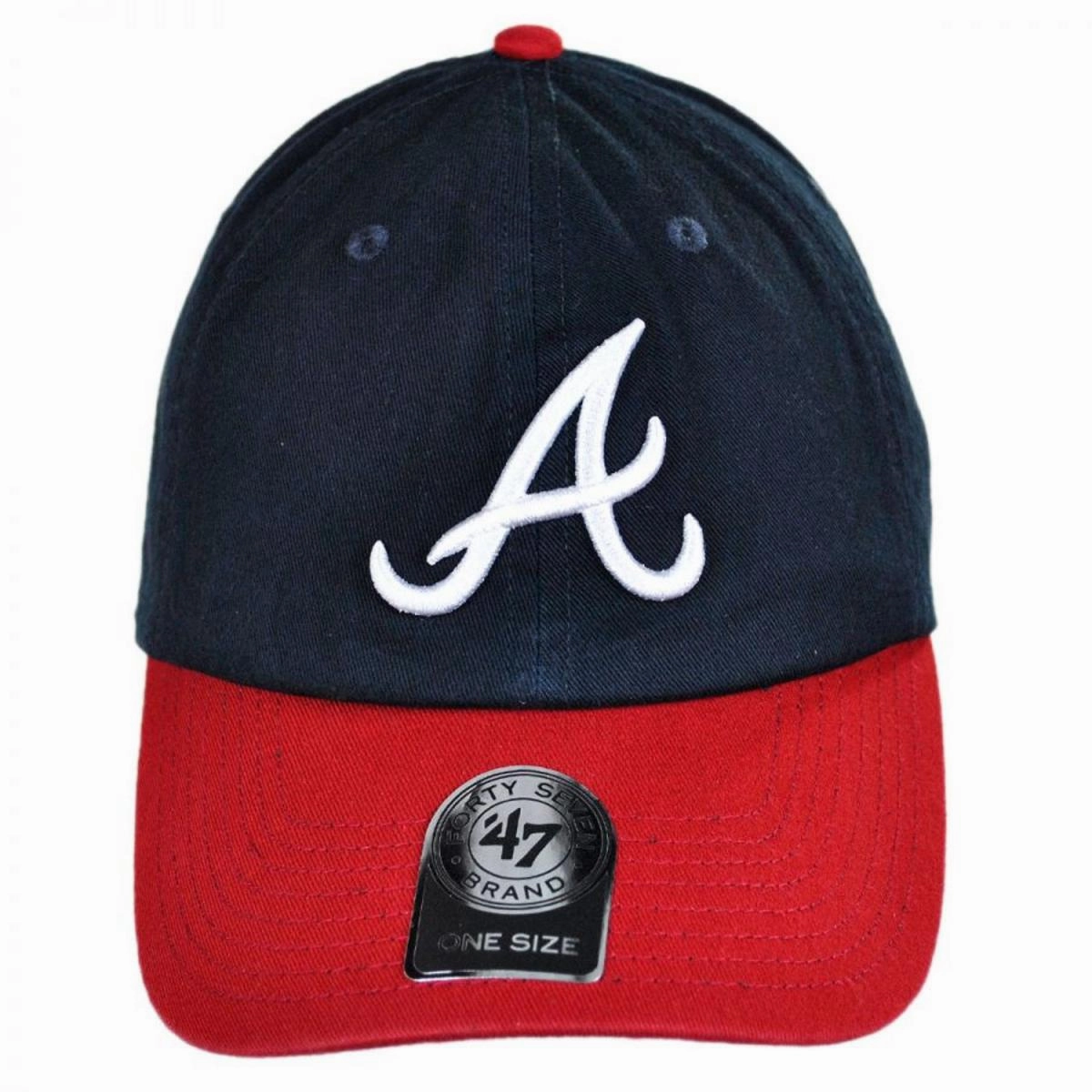 Atlanta Braves MLB Clean Up Strapback Baseball Cap Dad Hat