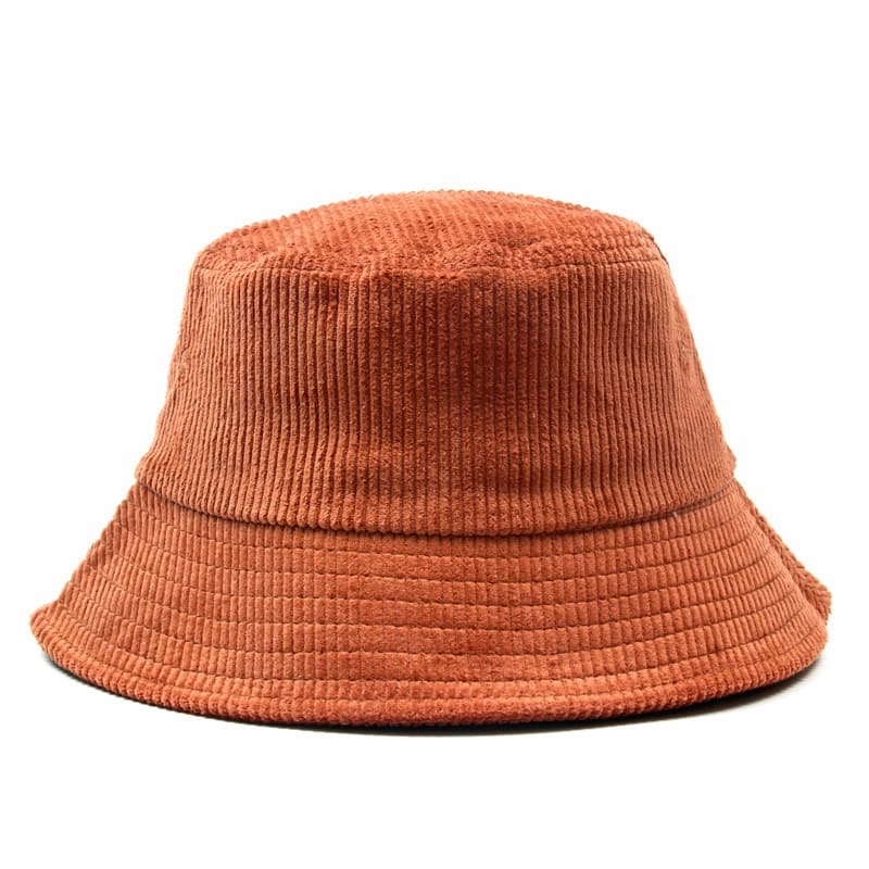 Autumn Plain Corduroy Bucket Hat