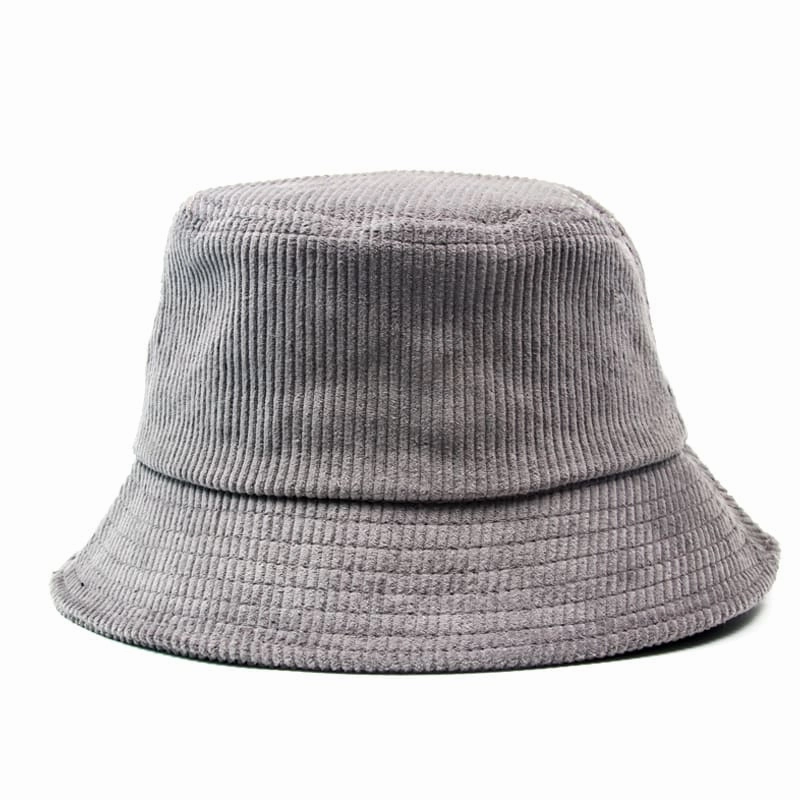 Autumn Plain Corduroy Bucket Hat