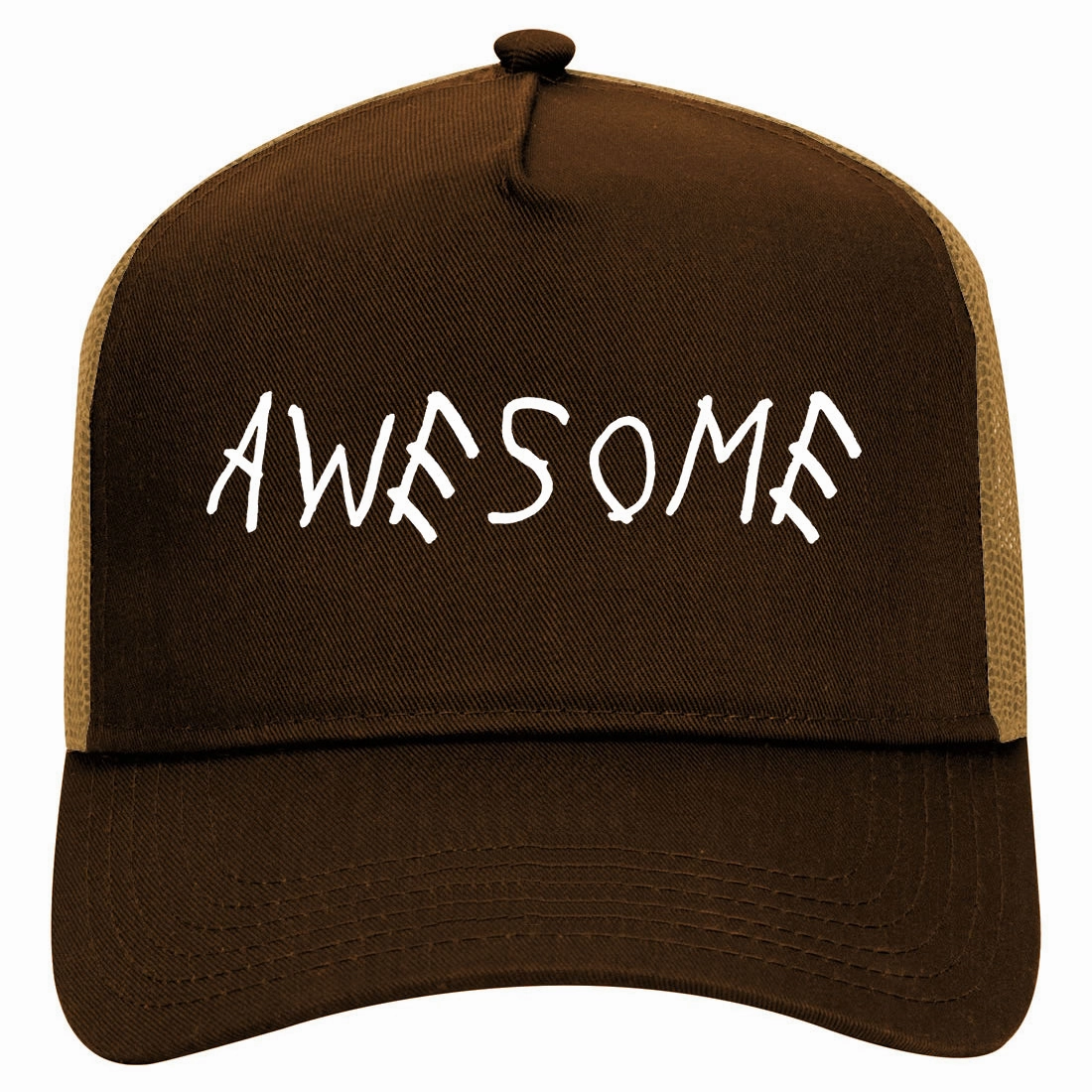 Awesome Retro Adult 5 Panel Mesh Trucker Hat