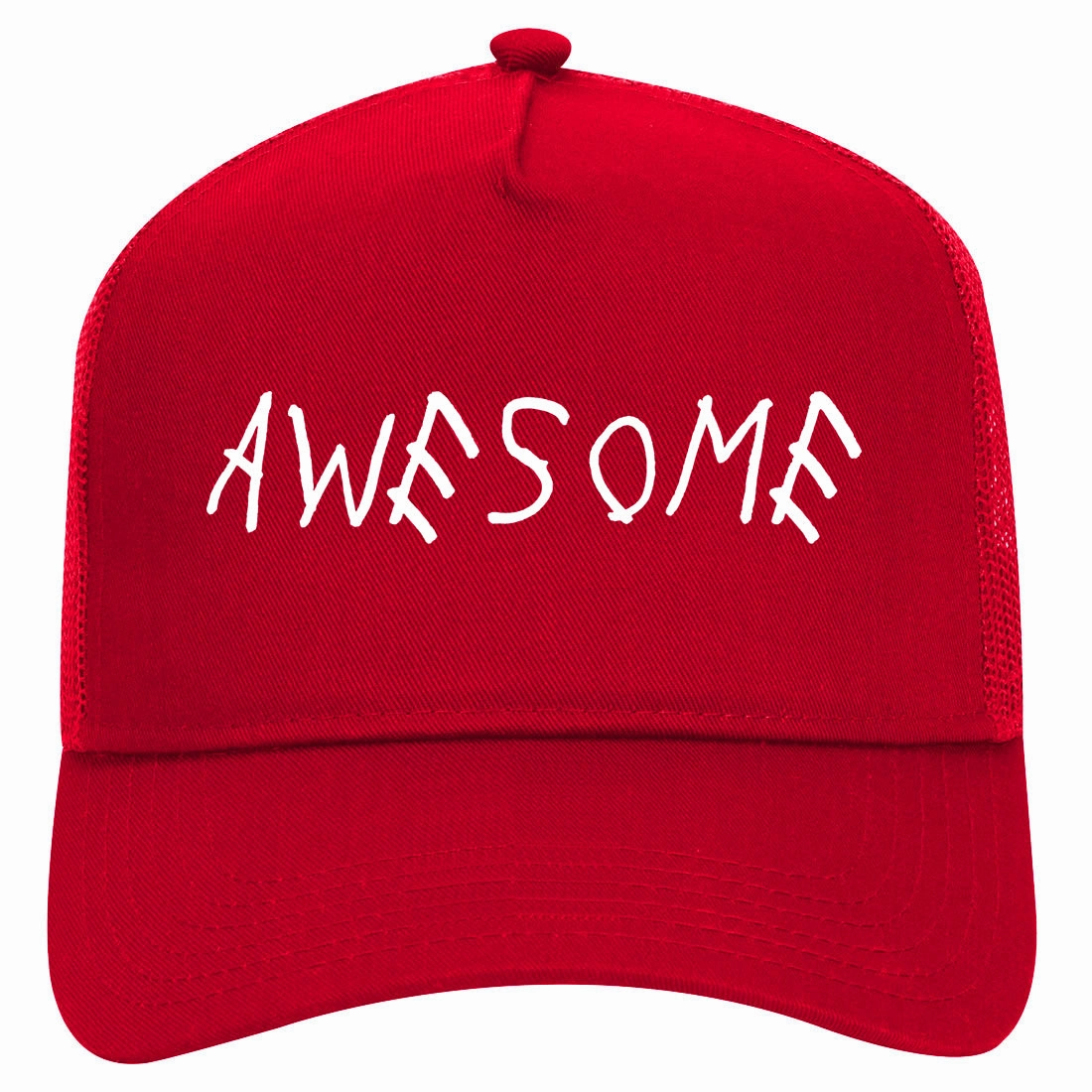Awesome Retro Adult 5 Panel Mesh Trucker Hat