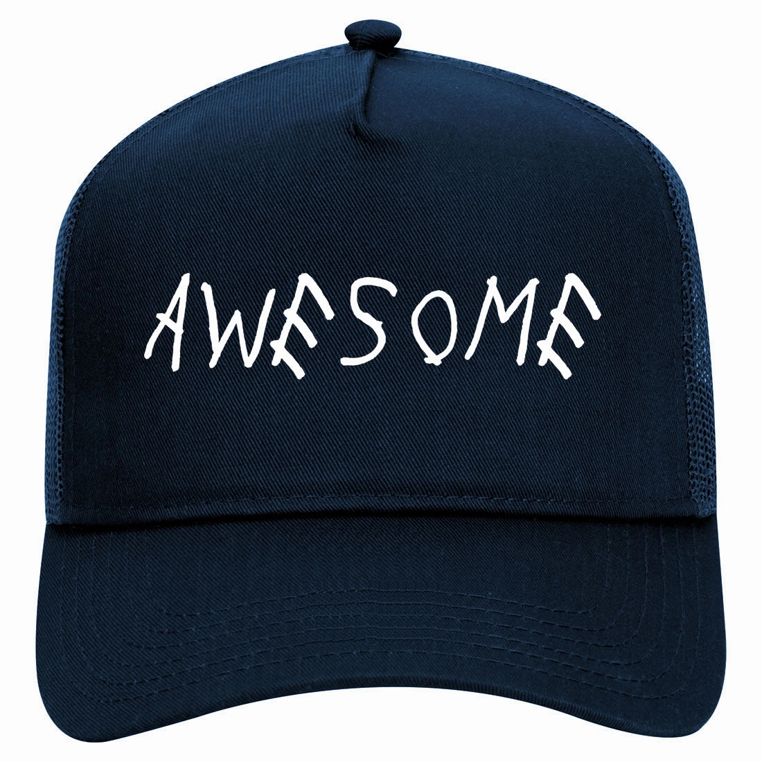 Awesome Retro Adult 5 Panel Mesh Trucker Hat