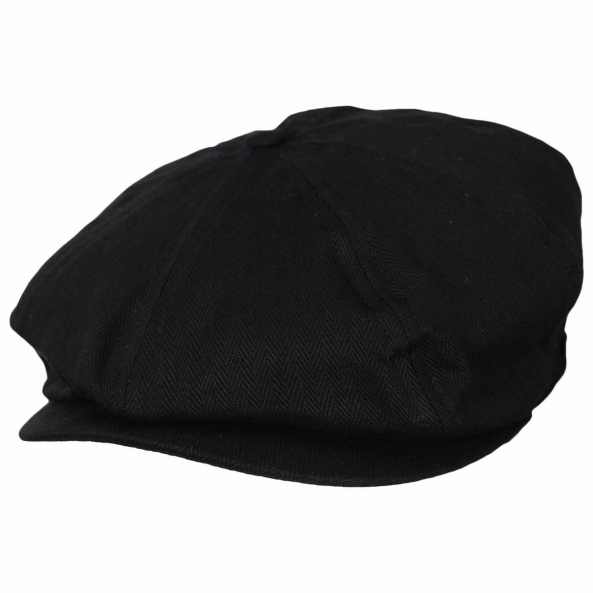 Baby Brood Tonal Herringbone Cotton Newsboy Cap