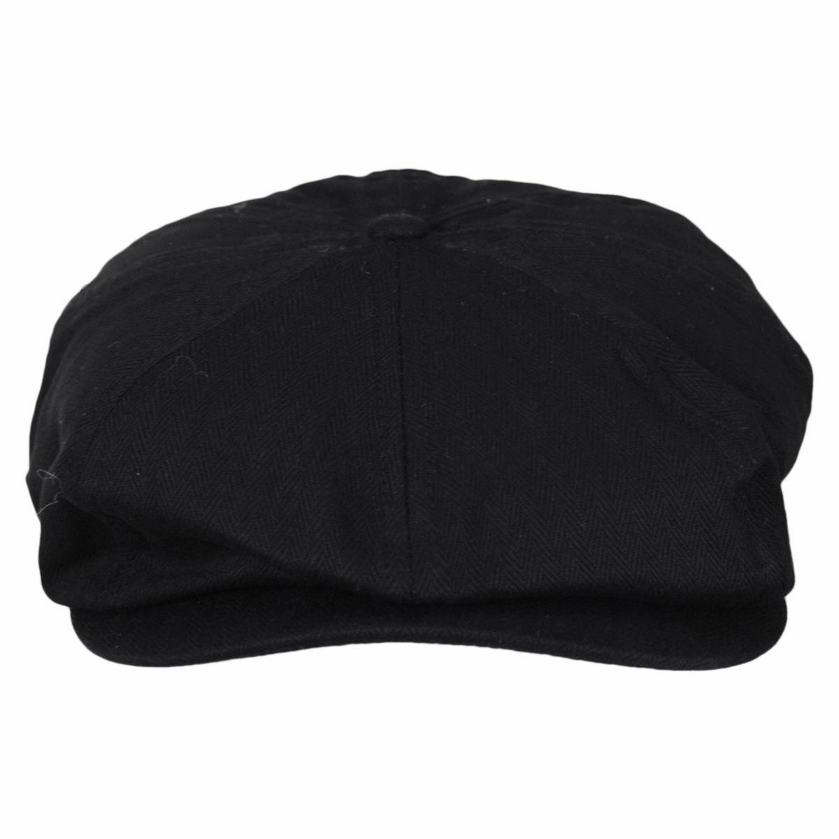 Baby Brood Tonal Herringbone Cotton Newsboy Cap