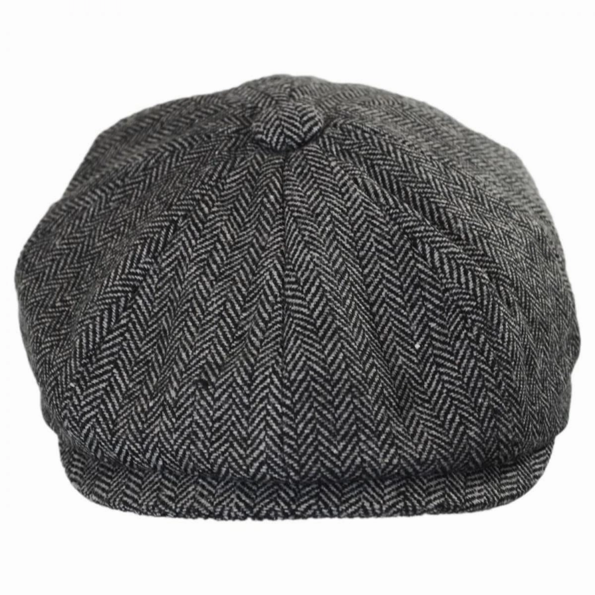 Baby Herringbone Wool Blend Newsboy Cap