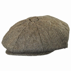 Baby Herringbone Wool Blend Newsboy Cap