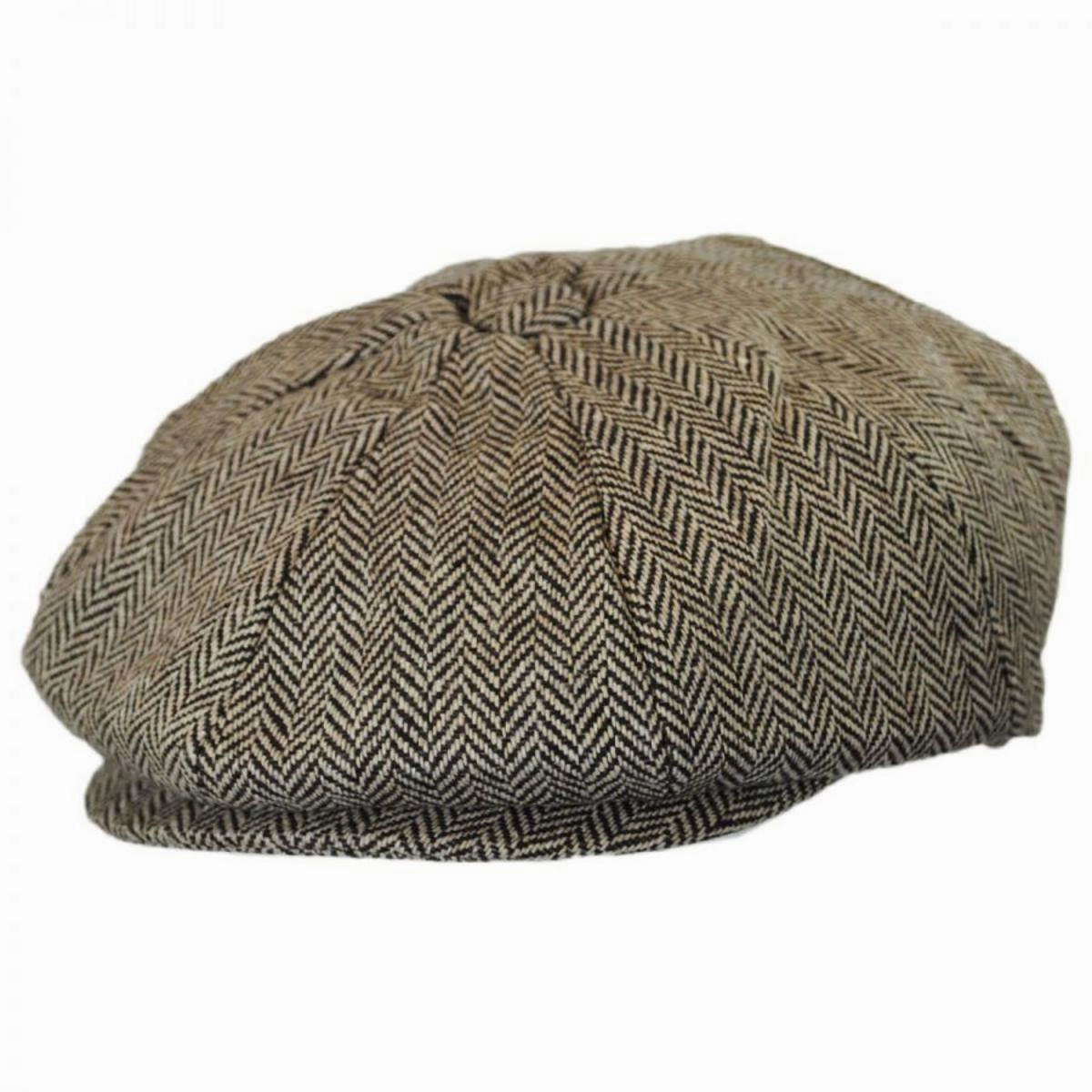 Baby Herringbone Wool Blend Newsboy Cap